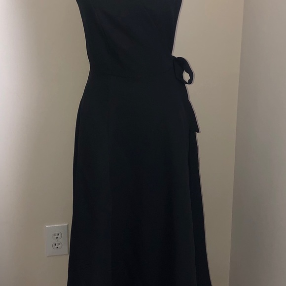 Anette black wrap A line dress - Picture 6 of 10